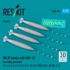 RESKIT RS72-0494 Mk.83 bombs with BSU-35 thermally protected (4 pcs) (A-4, A-6, A-7, F-4, F-8, F-14, F/A-18(C,D,E,F), AV-8B, S-3) (3D printed) (1/72)